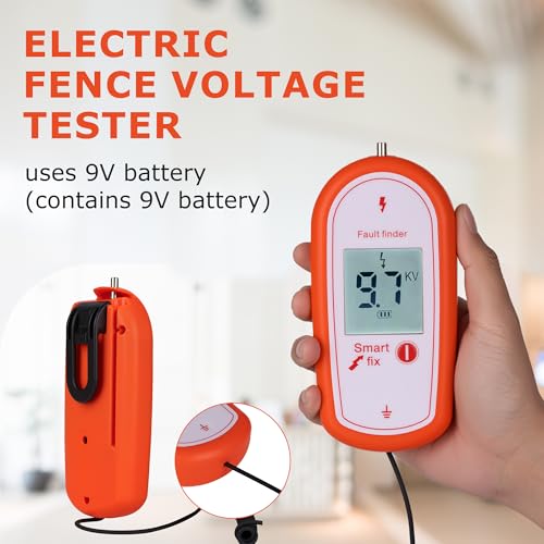Image of Electric Fence Voltage Tester, 15KV Digital Electric Fence Voltage Tester, Digital Display High Voltage 200-15000V Gardening Tools