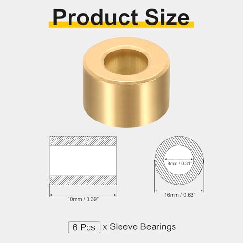 Roulement à manchon en bronze fritté 8 mm aux dimensions de haute précision - 2