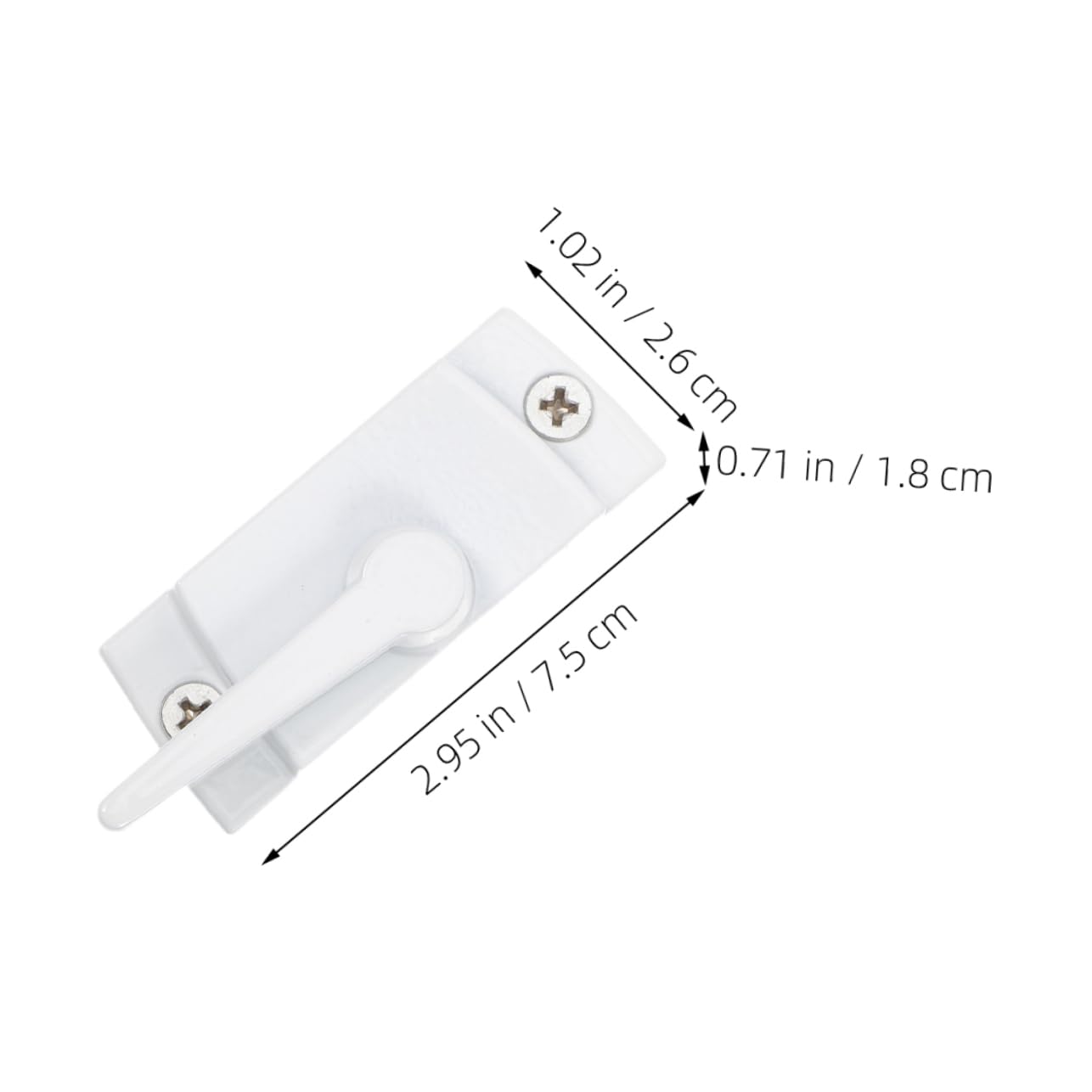 Uonlytech 10 Ensembles Serrure à croissant des produits récipient étanche serrure de porte coulissante verrou de porte coulissante poignées de contre-porte barres de sécurité pour fenêtres