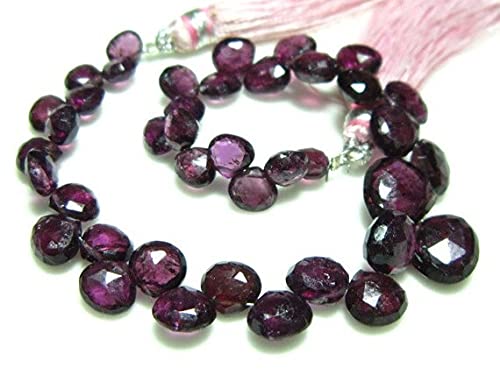 Grenat rhodolite perles coeurs facettées 6-8mm pour collier et bracelet en fil