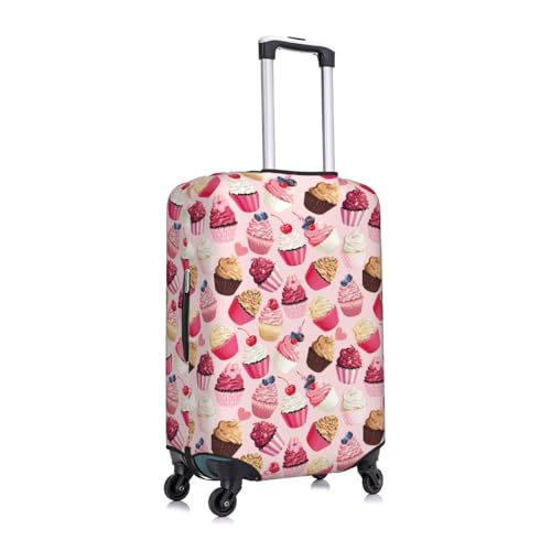 Pink Fruit Ice Cream Print Luggage Cover Protector Anti-Scratch Washable Fits 18-32 Inch Luggage-Large3