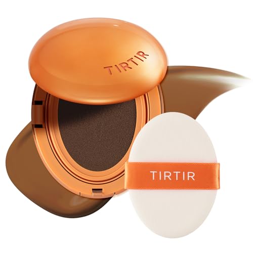 Image of TIRTIR Mask Fit Ai Filter Cushion Foundation | AI-Like Semi-Matte Finish - Up to 72-Hour Medium to Full Coverage Korean BB Cushion Make up Beauty, #43N Deep Cocoa, 0.63 Fl Oz