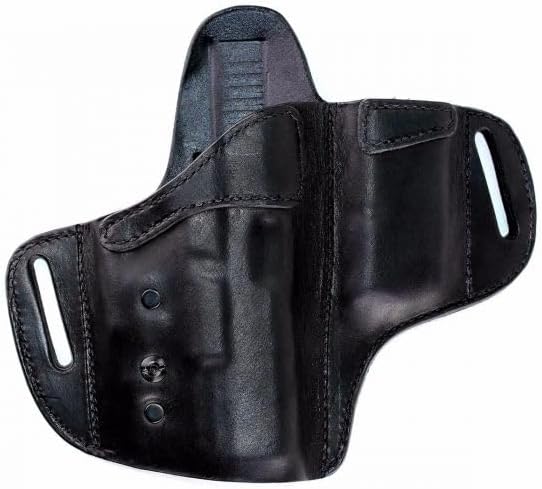 Urban Carry LockLeather OWB con combo de revista, híbrido premium, transporte ocultoabierto, clip de retención integrado, diseño de cargador