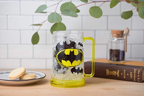 Silver Buffalo Dc Comics Batman Logos Freeze Gel Mug Drinking Stein, 16 Oz #TOP2