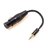 DIY 1/8 3.5mm Male to 4-pin XLR Female Balanced Headphone TRS Audio Adapter for 4-pin XLR Male Headphone Cable