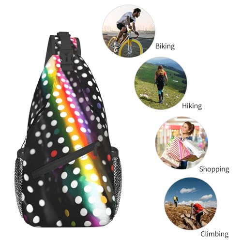 Mochila cruzada deportiva unisex 2L negra miniatura 6