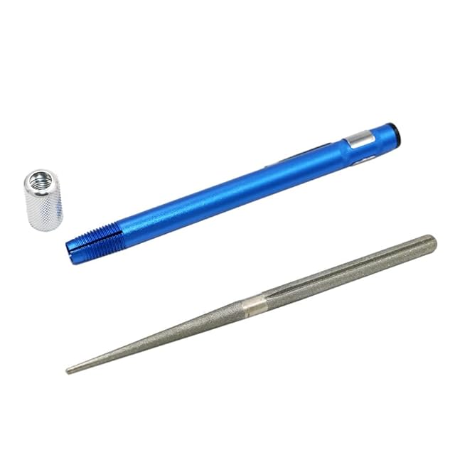 2in1 Knife Sharpener Diamond Pen Shaped Sharpener Pocket Sharpening Rod for Fishing Hooks Serrations Gut Hook Kitchen Outdoor