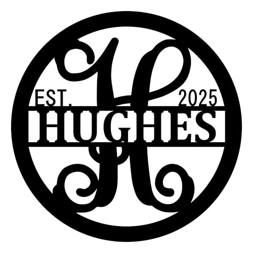 PK Décor Customized Front Door Sign, Last Name Signs for Home Decor Wall, Large 24 inch, Split Letter Metal ACM Family Name Sign Personalized, Housewarming Gift, Anniversary, Birthday