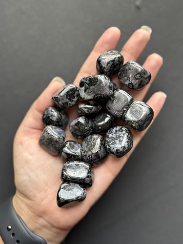 Image of Tumbled Stones, Natural Crystal Healing Stones, Home Office Decor, Aquarium Decorative Pebbles, Vase Fillers (Indigo Gabroo, 50)