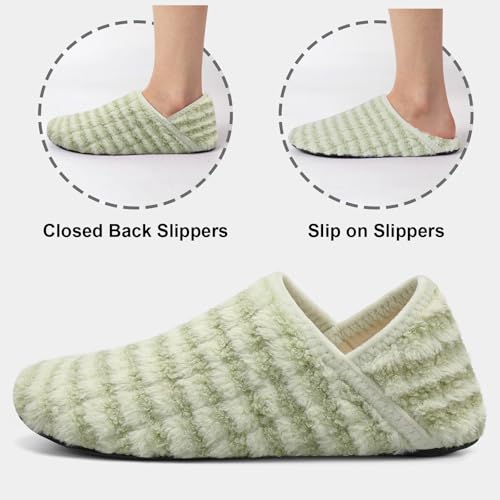 Image of Fires Womens Mens Slippers with Rubber Sole Soft-Lightweight House Slipper Socks Around House Shoes Non Slip Indoor /Outdoor