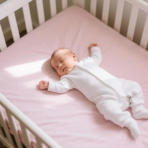 Image of American Baby Company 2 Pack Fitted Crib Sheets 52x28, White /Pink | Ultra Soft Microfiber Crib and Toddler Bed Sheets, Breathable & Gentle on Baby Skin, Neutral for Boys & Girls