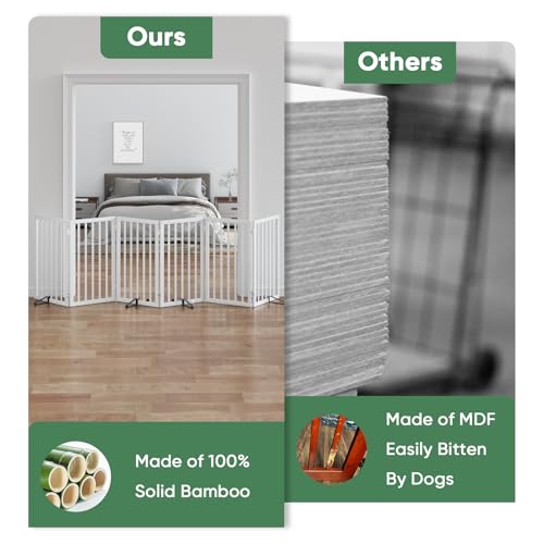 Hohe Hundegitter für Türen, faltbares Hundegitter für den Innenbereich, freistehende Haustiergitter für Türen, Schlafzimmer… – Ansicht 6