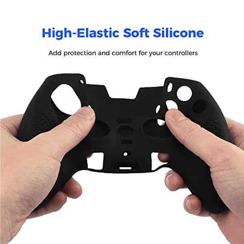 Koebshpe Ps5 Edge Controller Anti-Slip Protective Cover, Ergonomic Soft Rubber Protective Case Cover For Playstation 5 Ps5 Edge Controller With Thumb Grips And Triggers Extenders(Two Packs) #TOP5