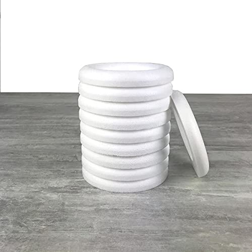 Demi-Anneaux Polystyrène 25cm - Lot De 2 - Pour Déco, Mariage Et Loisirs Créatifs