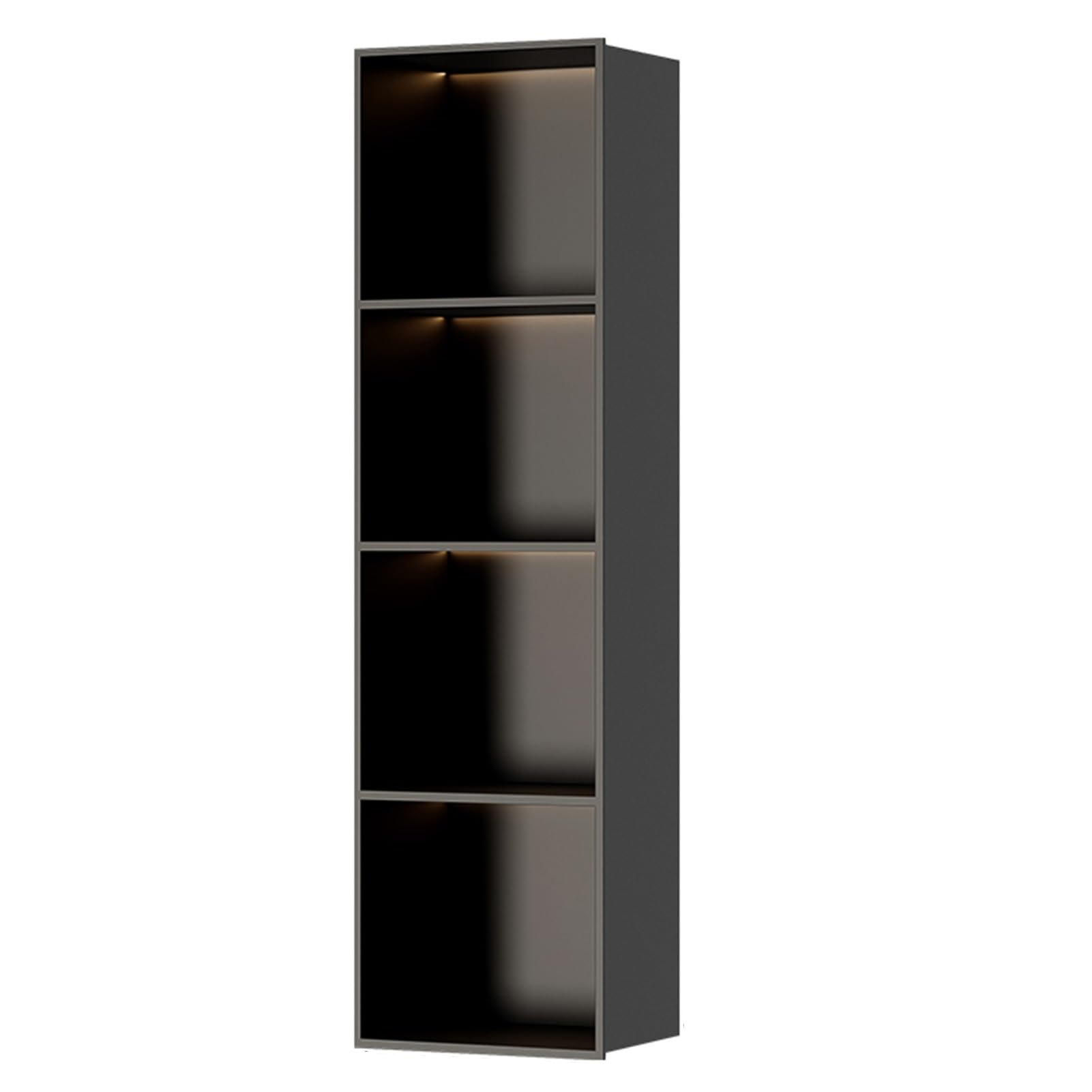 AYCDL Integrated Lighted Shower Shelf Space-Saving Waterproof Storage Solution for Bathroom nize Toiletries Corner Shower nizer Stylish Bathroom Accessory,Nero-120x28x12.5cm