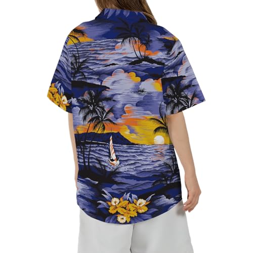 Image of Men's Hawaiian Wrinkle Free Short Sleeve Button Down Funny Tropical Floral Beach Vacation Shirt