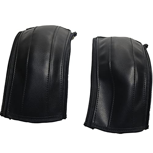 Kinderwagen-Griffhülle aus PU-Leder, kompatibel mit Bugaboo Cameleon Kinderwagen, abnehmbare Kinderwagen-Griffhülle mit Reißverschlussöffnung, staubdicht, wasserabweisend (schwarz)