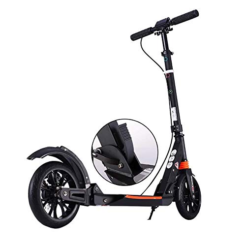 Affordable PLLP Adult Kick Scooter Adjustable Height, Foldable Commuter Scooters with Disc Brakes 2 ...