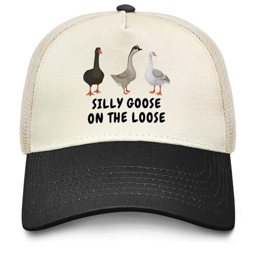 Image of Funny Goose Hat Silly Goose On The Loose Hat Men Baseball Hats Funny Cap