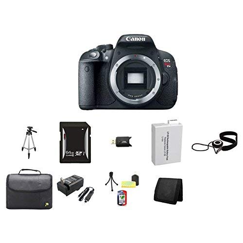 Canon EOS Rebel T5i 18.0 MP CMOS Digital Camera (Body Only) International Version 64GB Memory, Cap Keeper, Memory Card Wallet, Memory Card Reader (8595B001) Bundle