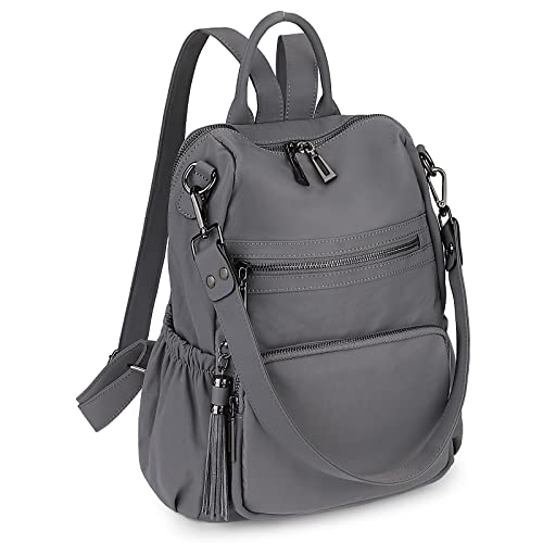Image of Uromee Travel Backpack Purse for Women Nylon Ladies Fashion Tassel Shoulder Bag Convertible