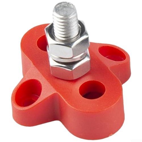 Conector de terminal de batería de acero inoxidable M8 de 48 V con arandela de latón para sistemas eléctricos en barcos, para caravanas, camiones y yates (D)