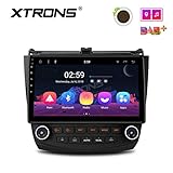 XTRONS 10.1 Inch Android 9.0 Car Stereo Radio Player Octa Core 4G RAM 64G ROM GPS Navigation Multi-Touch Screen Head Unit Supports Screen Mirroring WiFi OBD2 DVR TPMS for Honda Accord (no-DVD Player)