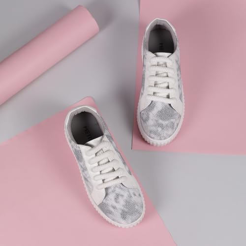 Image of Metro Women Synthetic Tie-Dye Lace-Up Casual Sneakers (31-643)