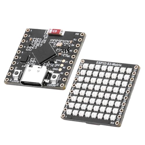 Tlfapfws -Matrix�J���{�[�h 2�� Onboard 8x8 RGB LED�f�B�X�v���C QMI8658C�p���Z���T�[ WIFI Bluetooth Type-C�T�|�[�g