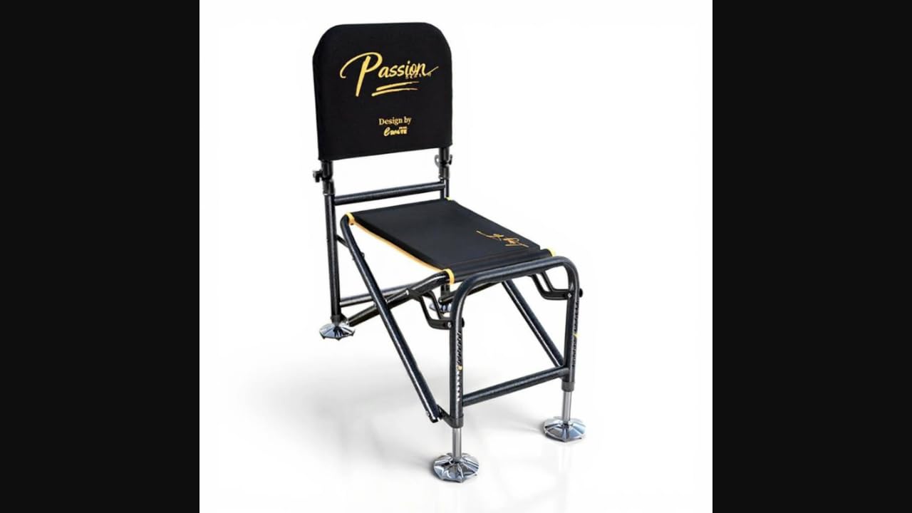 Enakshi® Folding Fishing Chair, Adjustable Portable Outdoor Chair, Multifunctional with Backrest, Foldable Design, for Camping, Outdoor Fishing, Lawn Black Standard Set-image-42