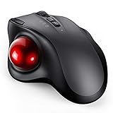 Rechargeable Wireless Trackball Mouse - 3 Modes Cordless Mouse ( Bluetooth 4.0 + 4.0 + USB ), Easy Thumb Control, Precision and Smooth Tracking for Windows/Mac, iPad, Android