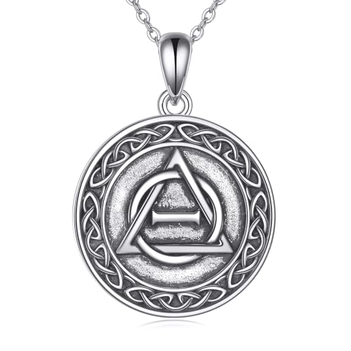 Collier Therian argent 925 pendentif triangle thérien YAFEINI
