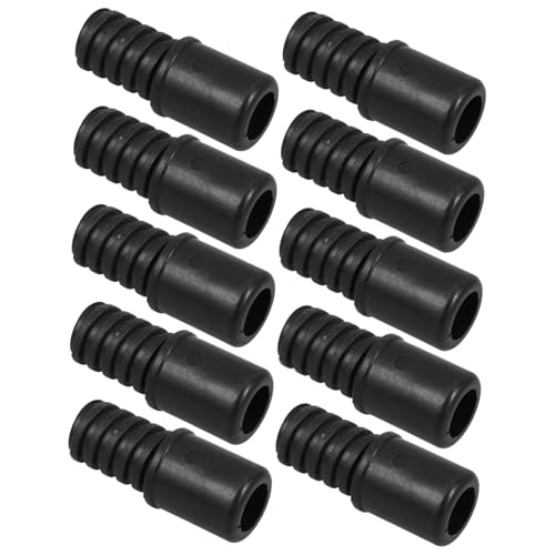 KOCKSHION 10pcs Threaded Handle Tips Kit Replacement for Broom Pole Mop Handle Dry Cleaning Tool Accessories Black Plastic Thread