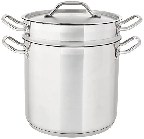 Winware Stainless 12 Quart Double Boiler with Cover