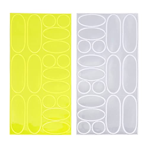 RAYMOND - Bandes adhésives (Auto et Moto) - Lot de 36 Bandes réfléchissantes de sécurité (Vélo / Moto / Scooter / Trottinette), 36 Stickers réfléchissants de sécurité (Vélo / Moto) - Jaune / Gris - Image 3