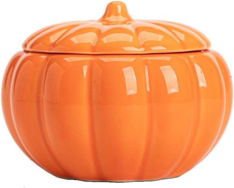 Handmade Pumpkin Shaped Scented Candle for Fall Autumn Halloween Decor，Rose