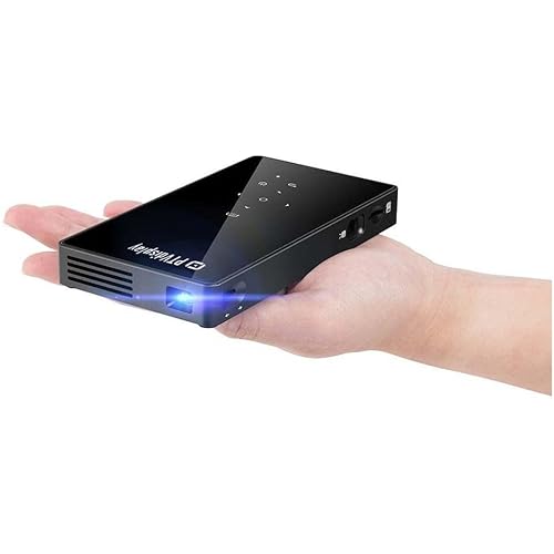 Pocket Portable Mini Projector, 1080P Pico Bluetooth Video Wifi DLP Projector HD Support Android 7.1 HDMI USB TF Card for Home Cinema , Wireless Display for Iphone Home Projector