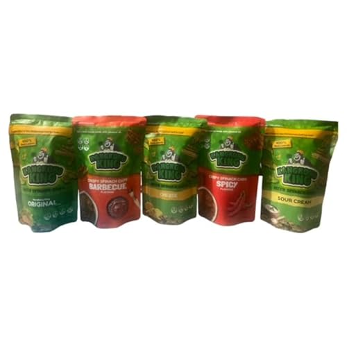 Kangkong King Assorted Chips (Spinach Chips), Original Flavor, BBQ Flavor,