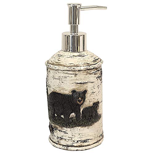 BestGiftEver Black Bear Lotion/Liquid Soap Pump Dispenser Bathroom Accessories Cabin Lodge Decor (Lotion Pump)