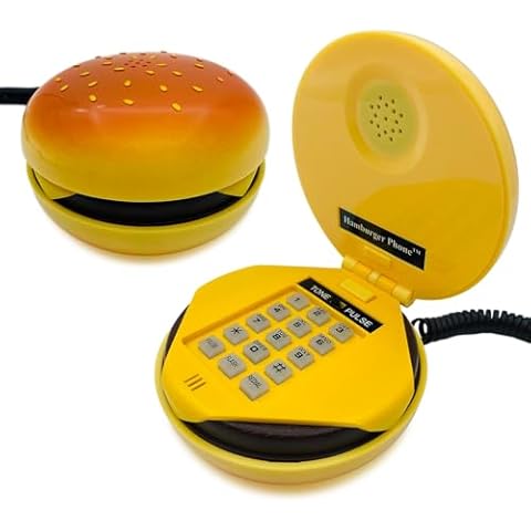 Gag Gifts Hamburger Phone Funny Gifts for Kids Landline Phone Prank Home Phone Spy Gadgets Burger Phones Corded Phone COTABATY Cover