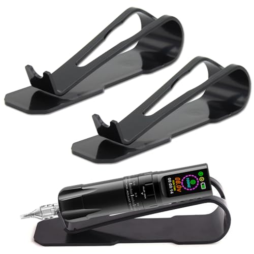 YONGDA Tattoo Pen Holder Stand 3 Pack - Acrylic Tattoo Machine Holder Display Rack with U Shape Grooves Organizer Shelf for Tattoo Gun Rotary Pen Support Rest Accessories Kit, Stable & Easy to Clean