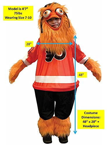 Disfraz Gritty NHL Philadelphia Flyers para niños 7-10 miniatura 4