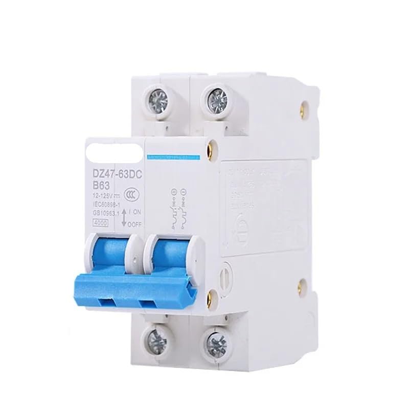 1P/2p Circuit Breaker 12v-125v Air Switch DC 3A-125A Electric Car Battery Protection Switch Circuit Protector(2P,6A)