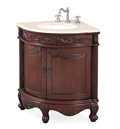 Chans Furniture 24" Space Saver Corner Shape Bathroom Vanity - Model Bc-030M Bayview #TOP1