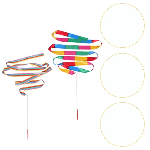 POPETPOP 8 Peças fita de ginástica fita de dançarina varinha infantil serpentinas de dança barriga f