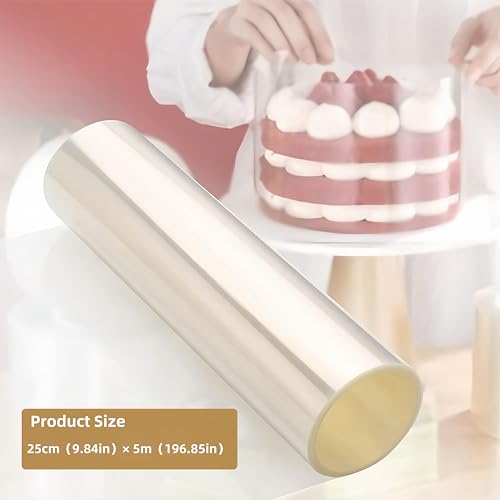 Miniatura 6 de Lámina Para Borde Tartas,Rollo Acetato Transparente,Rollo De Acetato,Acetato Repostería,Para Hornear Pasteles,Rollos Pasteleria Transparente,Tiras Acetato Cinta 1 Roll 25cmx 5m