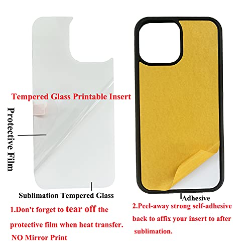 Justry 5Pcs Sublimation Blanks Phone Case Covers Compatible With Apple Iphone 13 Pro Max,6.7 Inch (2021),Tempered Glass Easy To Sublimate Diy, 2 In 1 2D Soft Rubber Support Wireless Charging #TOP2