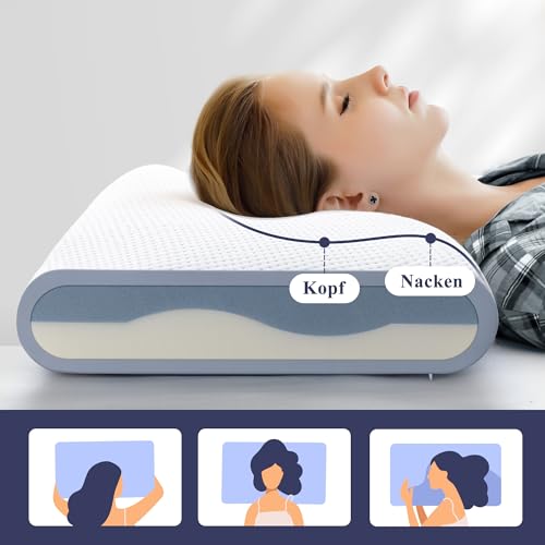 BedStory Kopfkissen, Gel Memory Foam Kissen, Orthopädisches Kissen, Visco Kissen,...