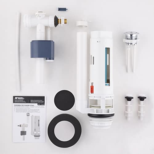 Miniatura 5 de Conjunto De Cisterna Con Válvula De Flotador Mecanismo De Inodoro Con Botón Pulsador 3 6 L Sistema Completo De Doble Descarga Fácil Instalación Noyon Thiebault