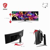 MSI MPG 491CQPA QD-OLED 49-Zoll-DQHD-Curved-Gaming-Monitor 1800R, 5120 x 1440 Quantum Dot OLED-Panel, 144 Hz / 0,03 ms, 99% DCI-P3, ΔE≤2, DisplayHDR True Black 400, KVM–DP 1.4a, HDMI 2.1, USB Typ C – Ansicht 5